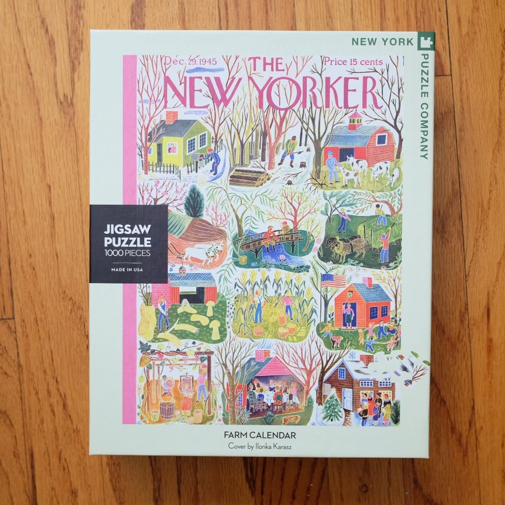 New York Puzzle Company New Yorker Farm Calendar - 1000 Piece jigsaw puzzle